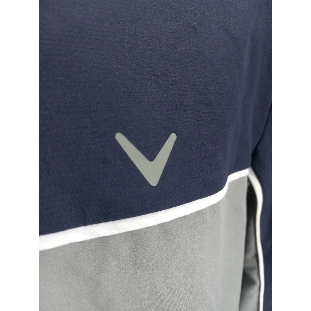 Callaway Mens Blue/grey Colorblock  Golf‎ Full Zip Jacket Size M
